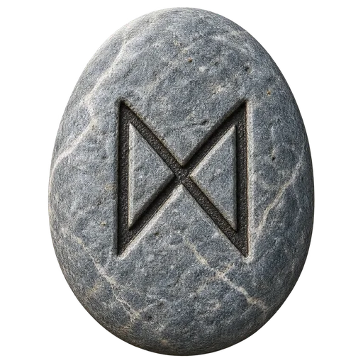 Piedra del juego con el signo de Dagaz