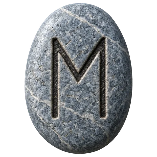 Piedra del juego con el signo de Ehwaz