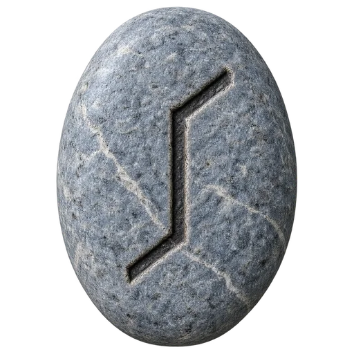 Piedra del juego con el signo de Eihwaz