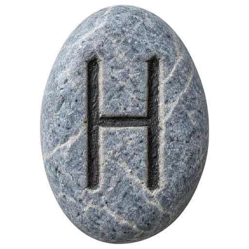 Piedra del juego con el signo de Hagalaz