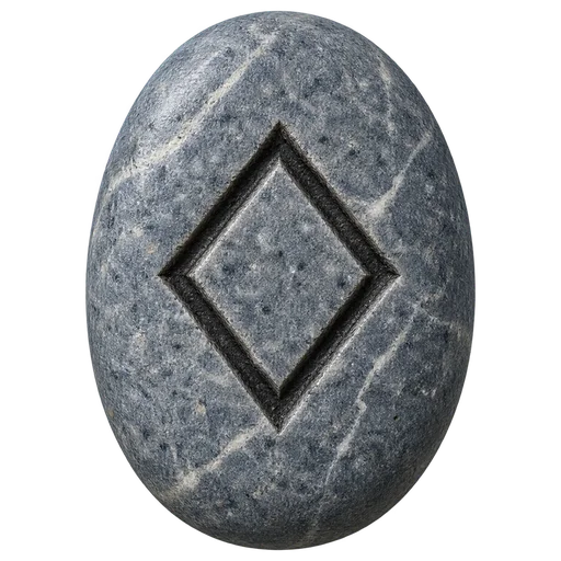 Piedra del juego con el signo de Ingwaz