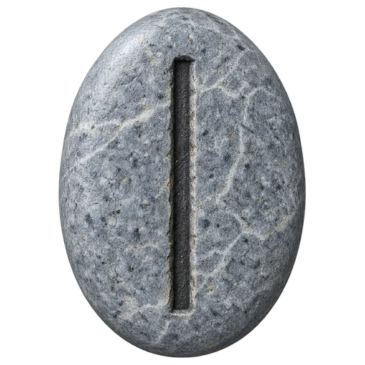 Piedra del juego con el signo de Isa