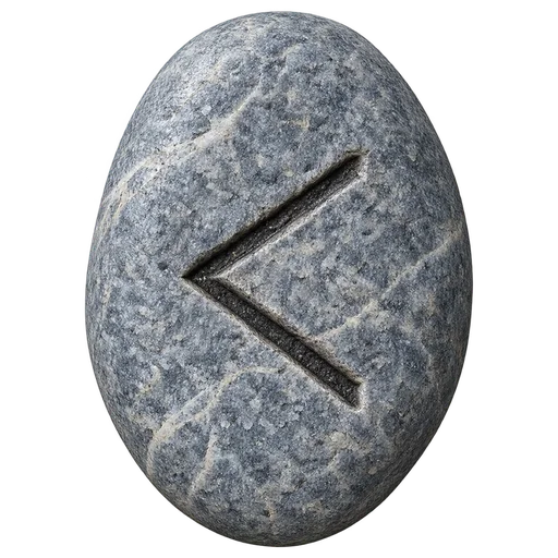 Piedra del juego con el signo de Kenaz