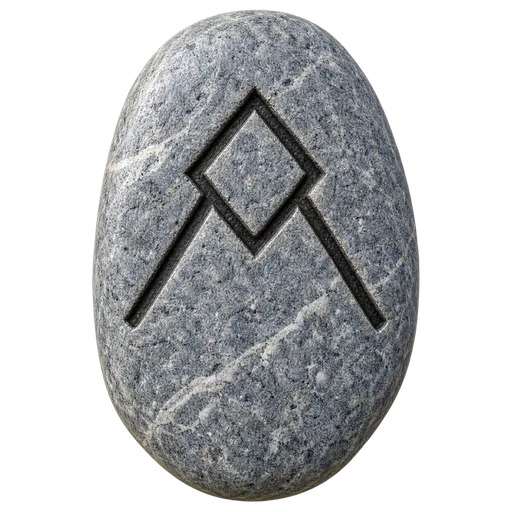 Piedra del juego con el signo de Othala