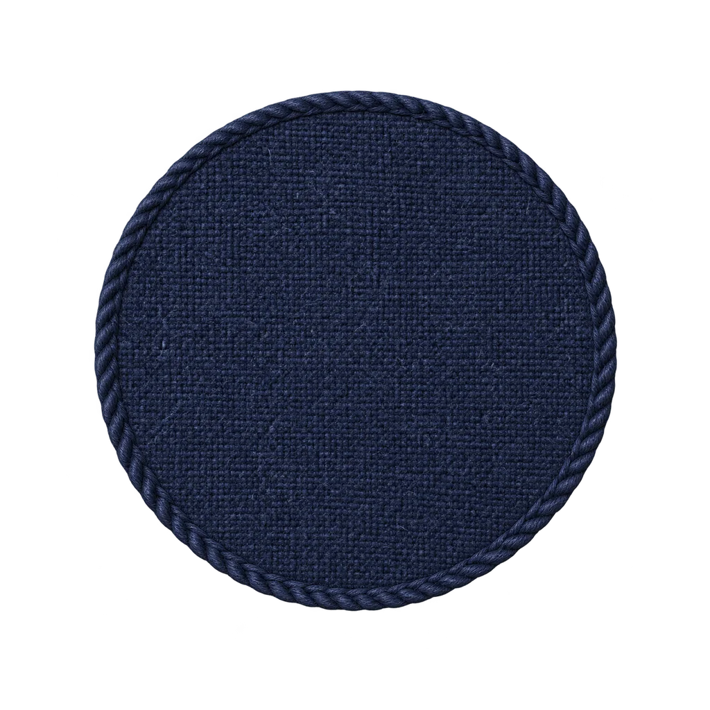 Paño circular azul del juego de runas
