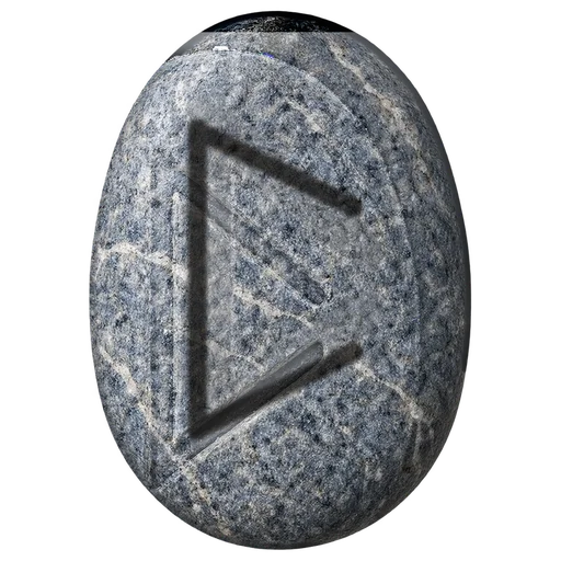 Piedra del juego con el signo de Perthro