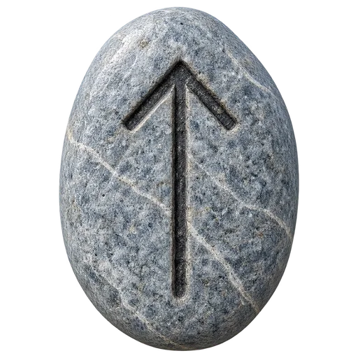 Piedra del juego con el signo de Tiwaz