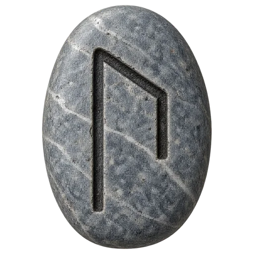 Piedra del juego con el signo de Uruz